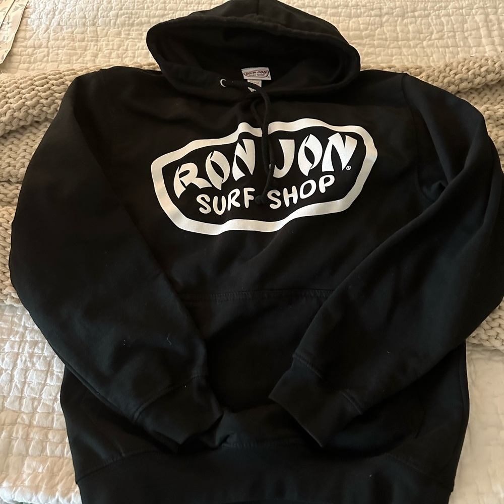 Ron Jon Relaxed-fit Black Hoodie, Small